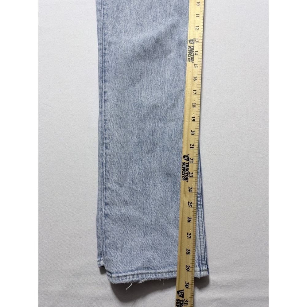 Abercrombie & Fitch 90s Straight Jeans Women 25 0 Light Wash Exc Criss Cross Hem - Picture 6 of 10